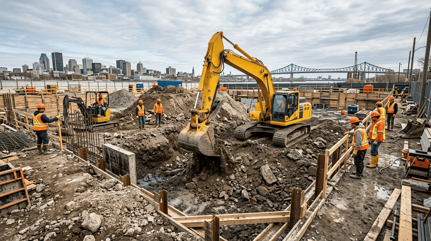 Excavation de fondation par Excavation Montréal