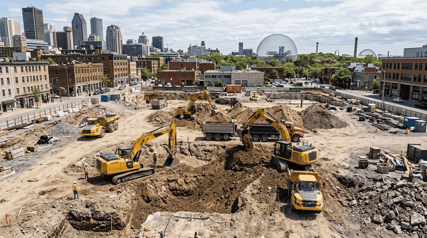 Excavation de terrain par Excavation Montréal