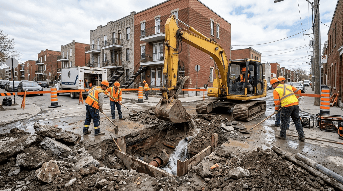 Excavation d'urgence par Excavation Montréal
